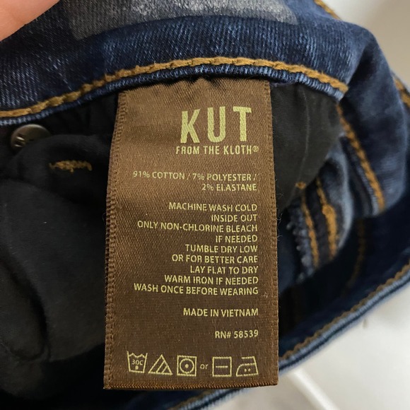 KUT from the Kloth Natalie Bootcut Jeans Dark Wash Denim Sz 16 - Picture 11 of 13